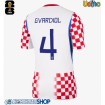 Maglie da calcio Croazia Josko Gvardiol #4 Prima Maglia Mondiali 2026  Manica Corta